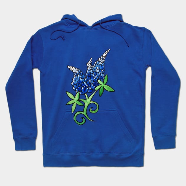 Texas Bluebonnets Hoodie by bubbsnugg